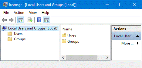 Open Local Users and Groups Manager